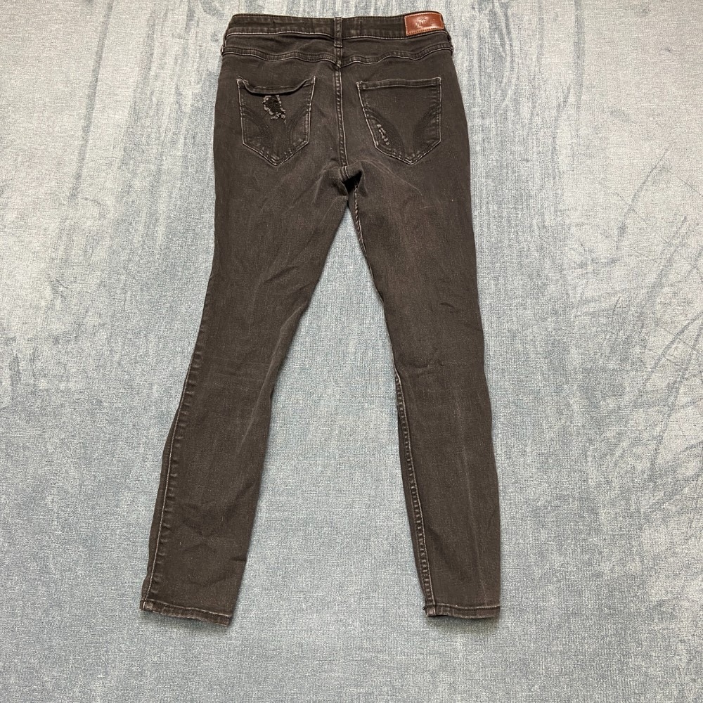 Hollister California Skinny Jeans Womens 5R 27x26 Black High Rise Distressed